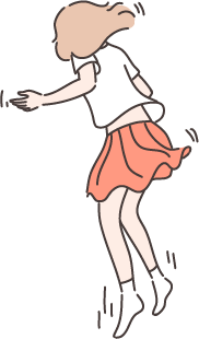 室内で飛び跳ね運動